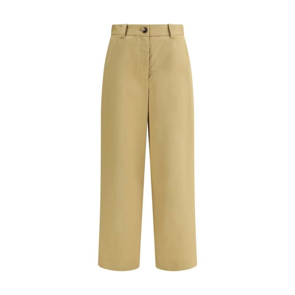 Khaite Beige Cotton Casual Women's Pants